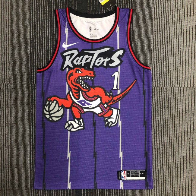Heat Transfer Toronto Raptors Tracy McGrady Retro Purple Jersey