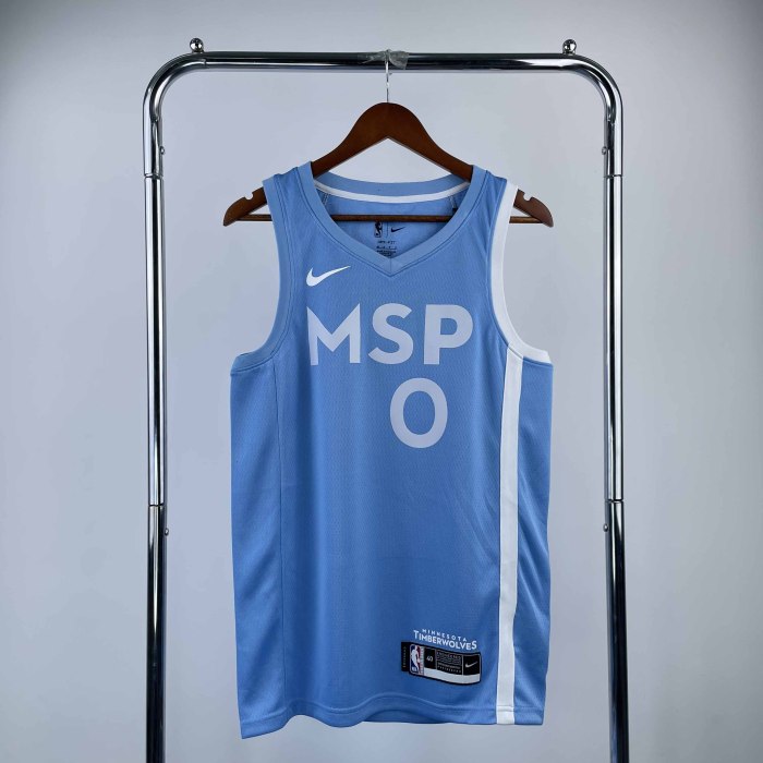 Heat Transfer 2019-20 Minnesota Timberwolves D'Angelo Russell  Blue Jersey