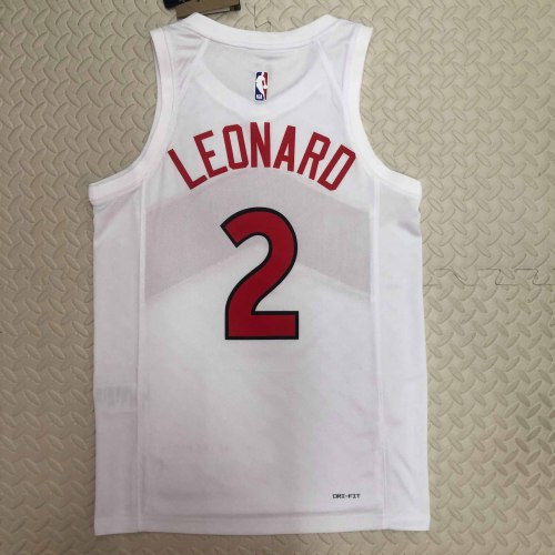 Heat Transfer 2023 Toronto Raptors Kawhi Leonard Home White Jersey
