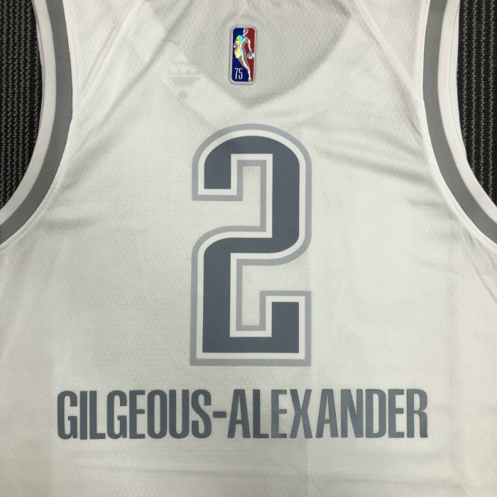 Heat Transfer 2022 Oklahoma City Thunder Shai Gilgeous-Alexander City edition White Jersey