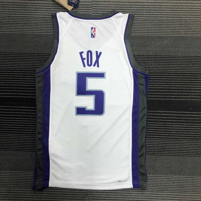 Heat Transfer Sacramento Kings De'Aaron Fox 75th Anniversary White Jersey