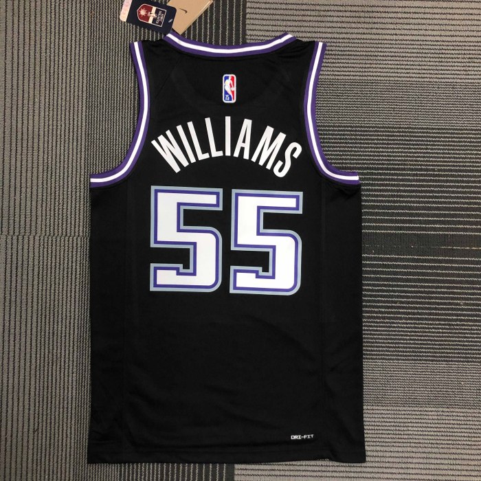 Heat Transfer 2022 Sacramento Kings Jason Williams City edition Black  Jersey
