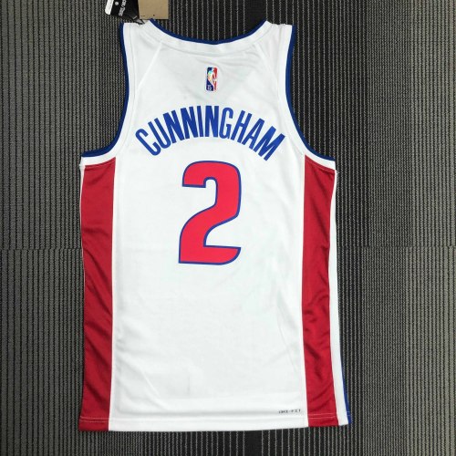 Heat Transfer Detroit Pistons Cade Cunningham 75th Anniversary White Jersey