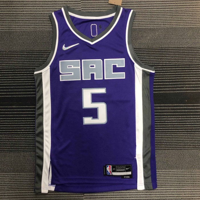 Heat Transfer Sacramento Kings De'Aaron Fox  75th Anniversary Purple Jersey
