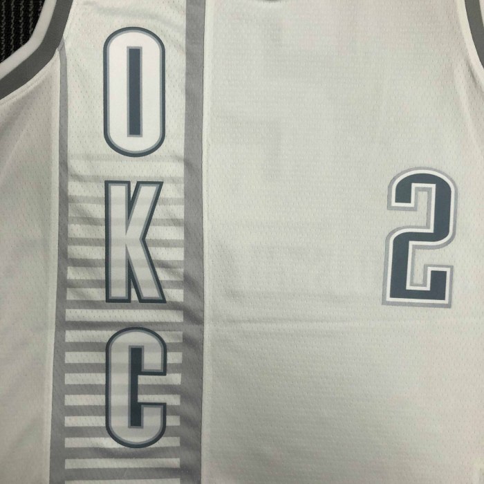 Heat Transfer 2022 Oklahoma City Thunder Shai Gilgeous-Alexander City edition White Jersey