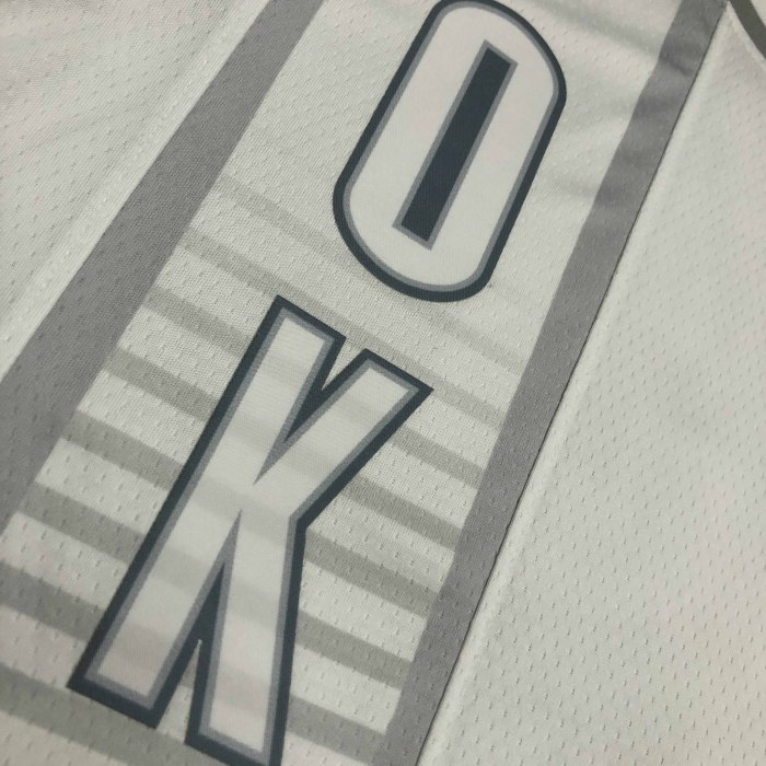 Heat Transfer 2022 Oklahoma City Thunder Shai Gilgeous-Alexander City edition White Jersey