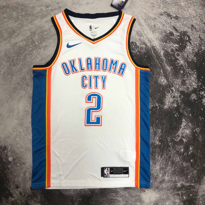 Heat Transfer Oklahoma City Thunder Shai Gilgeous-Alexander White Jersey