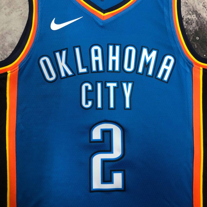 Heat Transfer Oklahoma City Thunder Shai Gilgeous-Alexander Blue Jersey