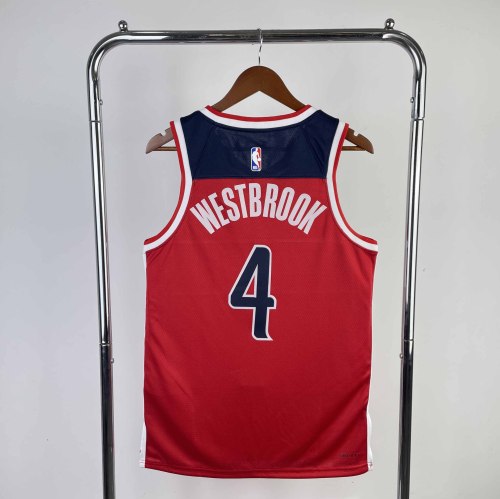 Heat Transfer 2023 Washington Wizards Russell Westbrook Away Red Jersey
