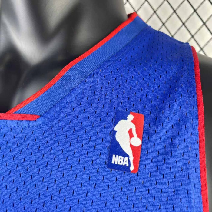 Heat Transfer 008-09 Detroit Pistons AllenEzailIverson Soccer fans edition Retro Blue Jersey