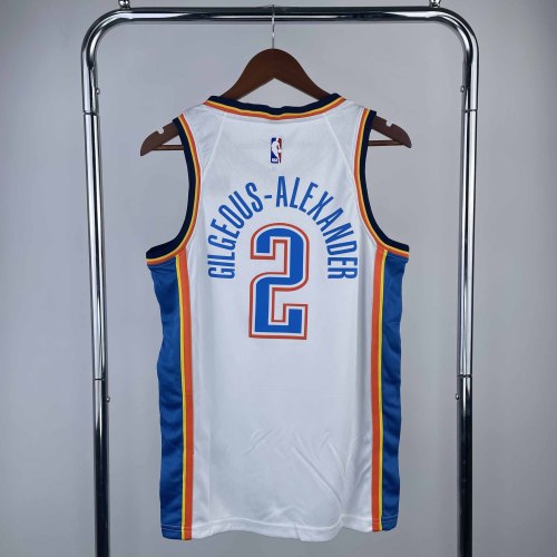 Heat Transfer Oklahoma City Thunder Shai Gilgeous-Alexander White Jersey