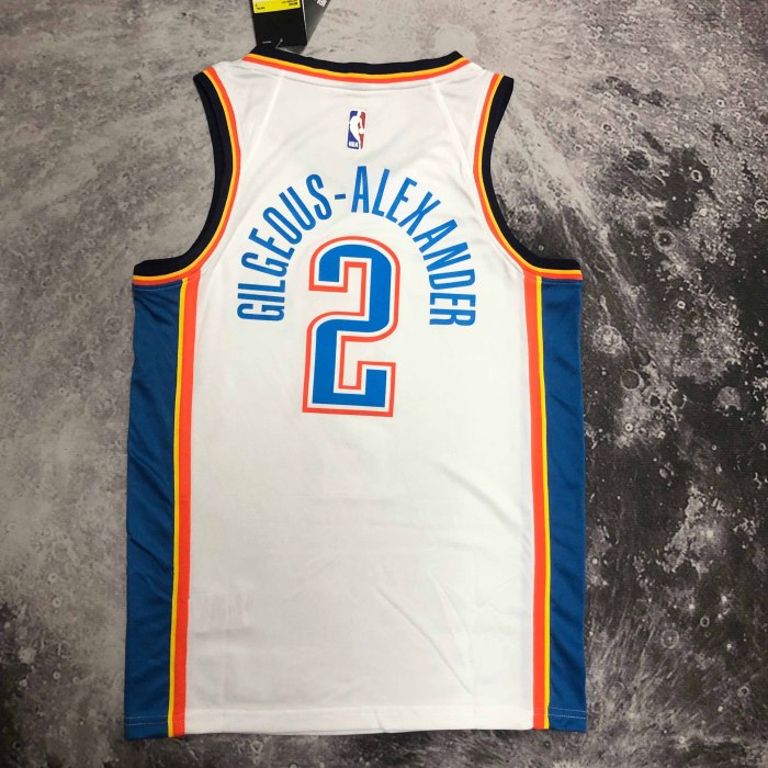 Heat Transfer Oklahoma City Thunder Shai Gilgeous-Alexander White Jersey