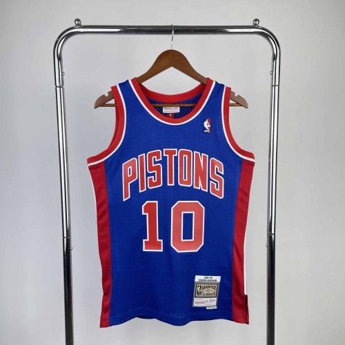 Heat Transfer 88-89 Detroit Pistons Dennis Rodman Retro Blue Jersey