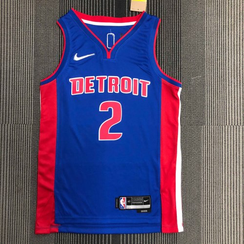 Heat Transfer Detroit Pistons Cade Cunningham 75th Anniversary Blue Jersey