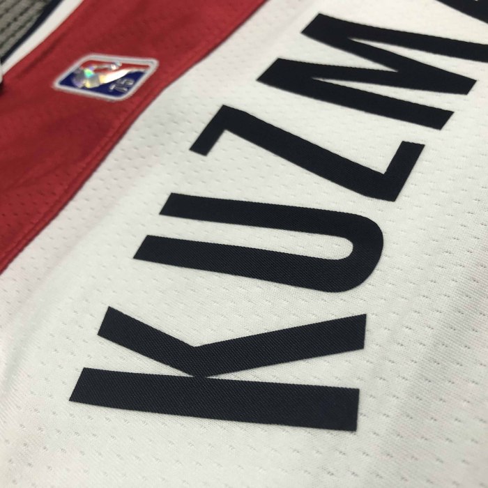 Heat Transfer Washington Wizards Kyle Kuzma 75th Anniversary White Jersey