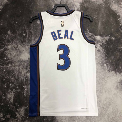 Heat Transfer 2023 Washington Wizards Bradley Beal Retro White Jersey