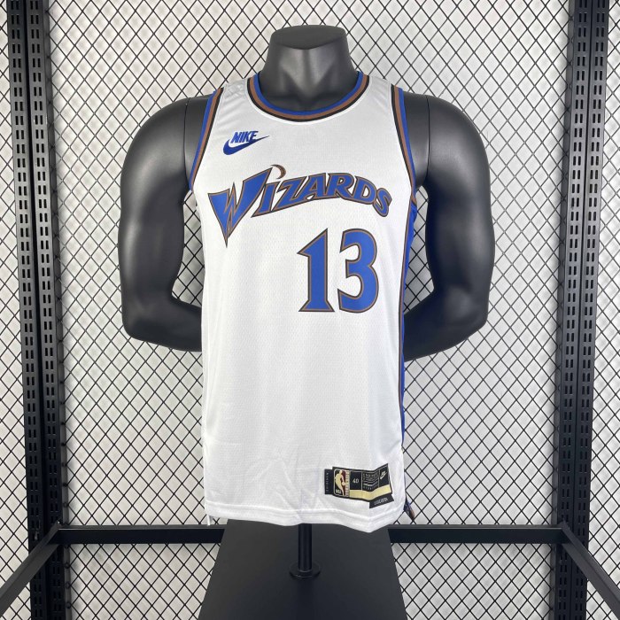 Heat Transfer 2023 Washington Wizards Jordan Poole Retro White Jersey