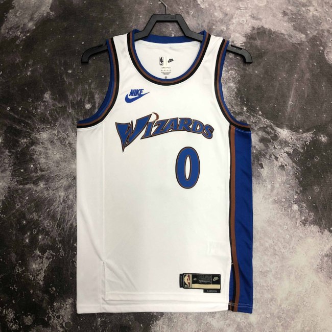 Heat Transfer 2023 Washington Wizards Gilbert Arenas Retro White Jersey