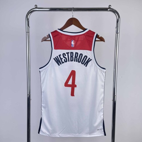 Heat Transfer 2023 Washington Wizards Russell Westbrook Home White Jersey