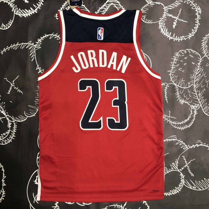 Heat Transfer  Washington Wizards Michael Jordan 75th Anniversary Red Jersey