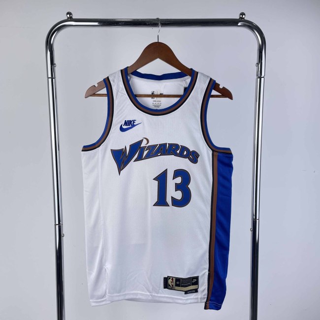 Heat Transfer 2023 Washington Wizards Jordan Poole Retro White Jersey