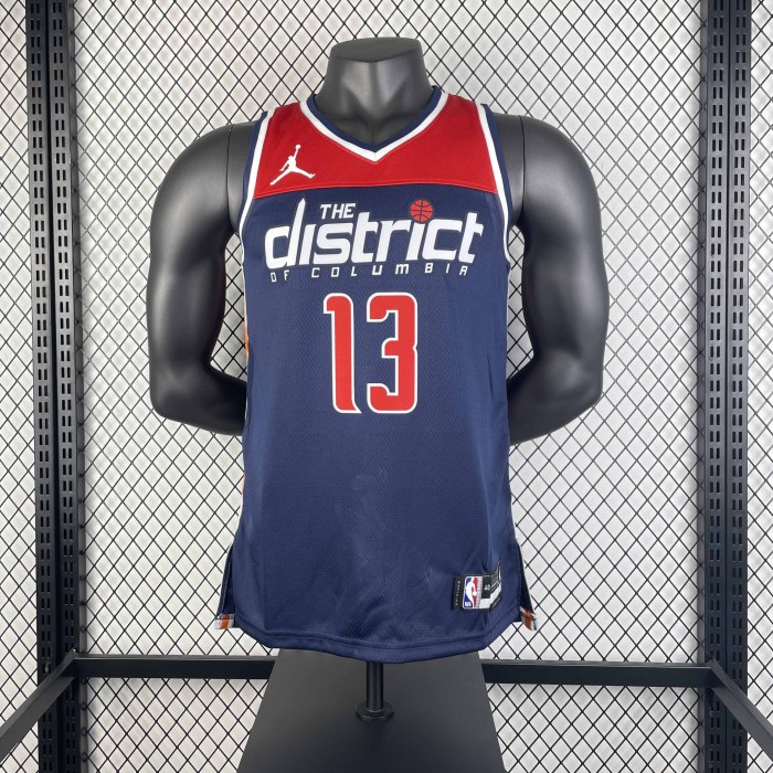 Heat Transfer 2022-23 Washington Wizards Jordan Poole Flying man limited Gray Jersey