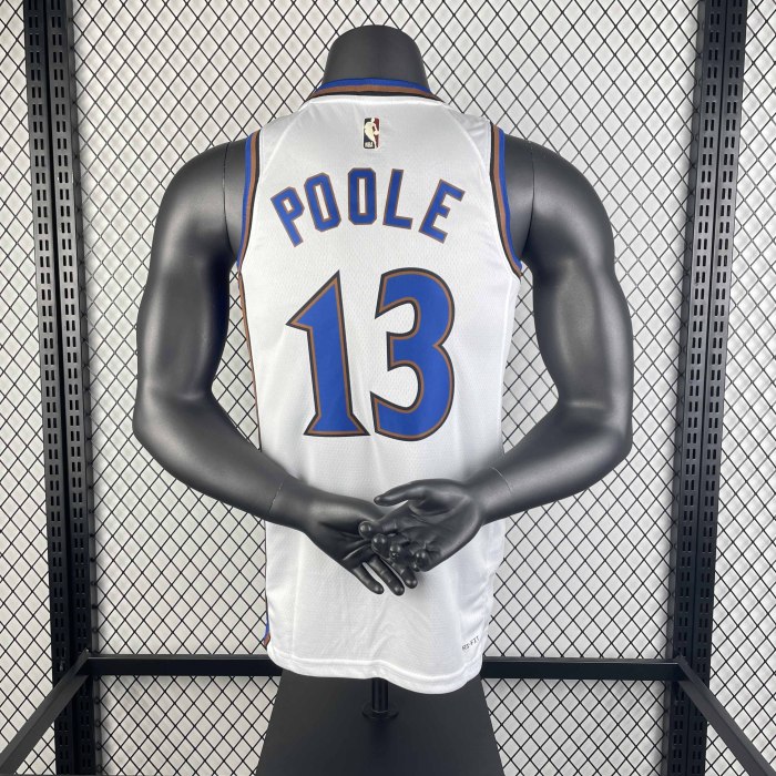 Heat Transfer 2023 Washington Wizards Jordan Poole Retro White Jersey
