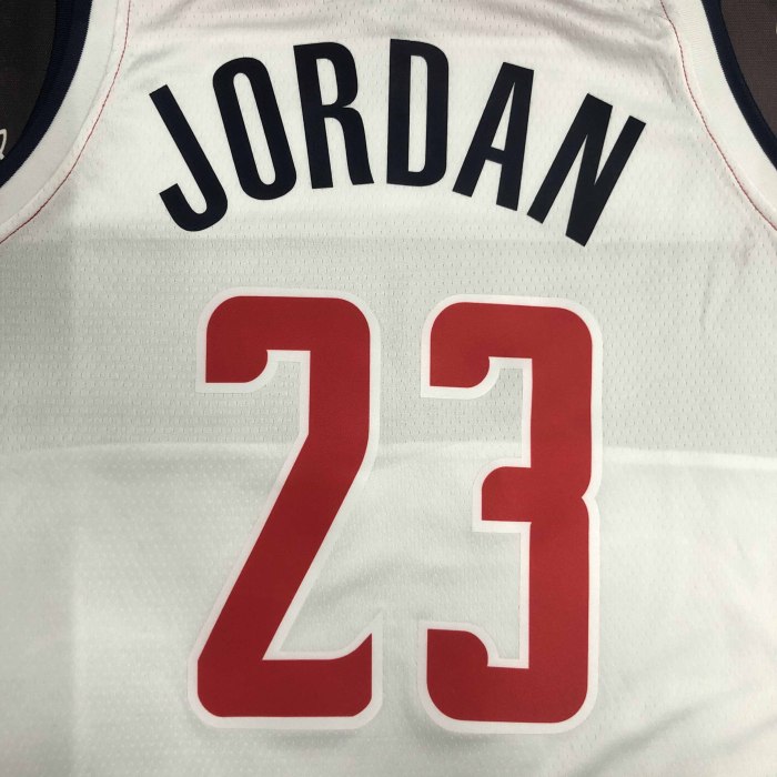 Heat Transfer Washington Wizards Michael Jordan 75th Anniversary White Jersey