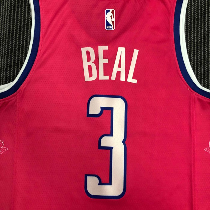 Heat Transfer 2023 Washington Wizards Bradley Beal City edition Red Jersey