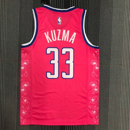 Heat Transfer 2023 Washington Wizards Kyle Kuzma City edition Red Jersey