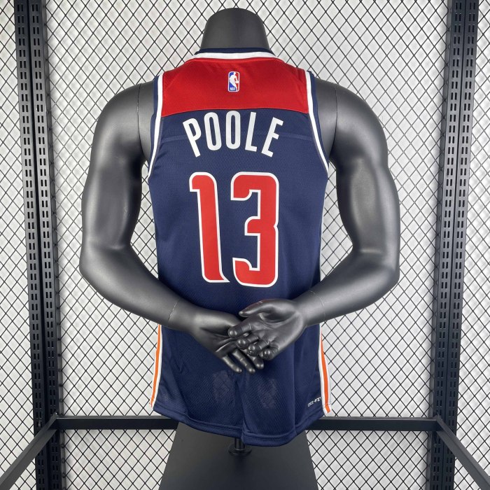 Heat Transfer 2022-23 Washington Wizards Jordan Poole Flying man limited Gray Jersey