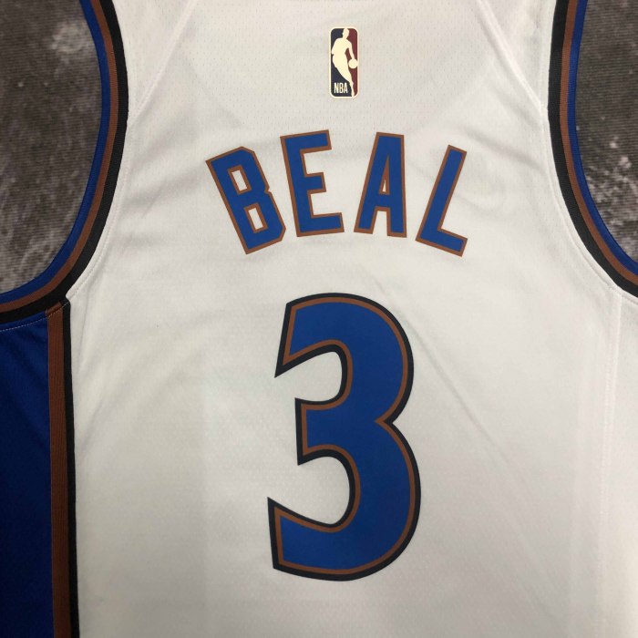 Heat Transfer 2023 Washington Wizards Bradley Beal Retro White Jersey