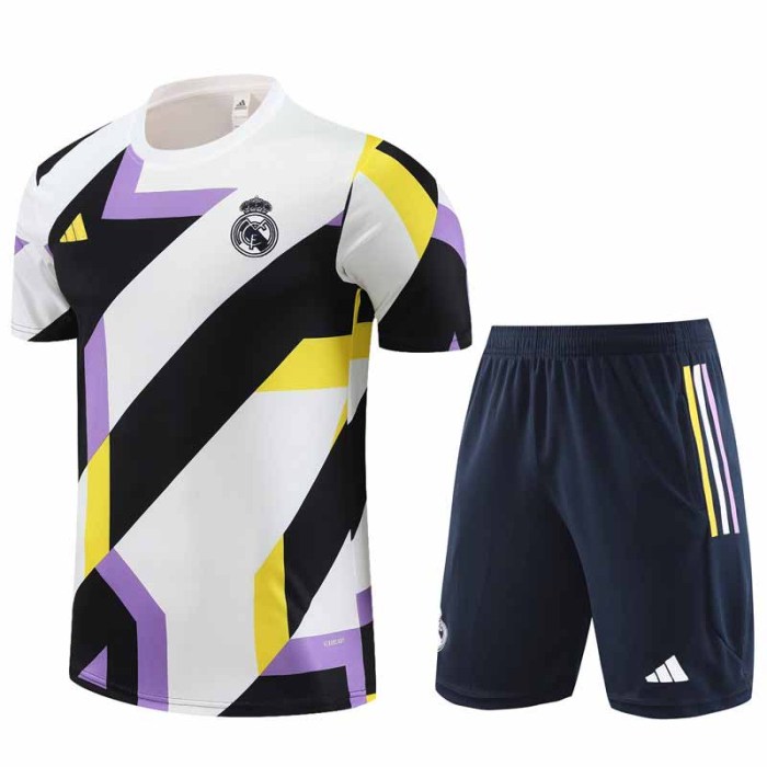Adult Kit 23-24  Real Madrid White Training set Football shirt + short