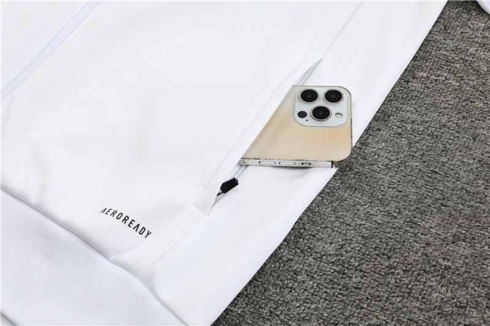 23-24 Real Madrid White Training Football Kit Soccer Jacket