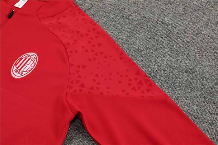 Adult Kit  23-24 AC Milan Red Training set Football Kit Soccer Kit