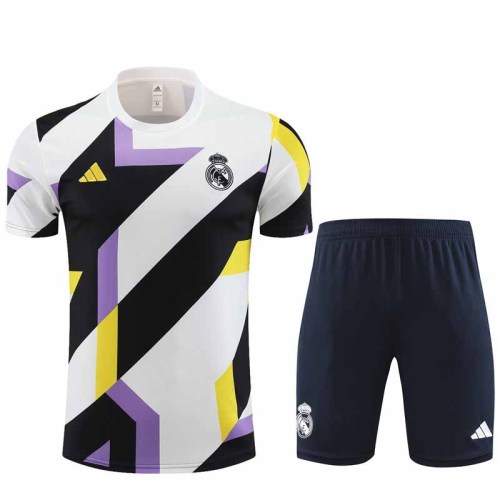 Adult Kit 23-24  Real Madrid White Training set Football shirt + short
