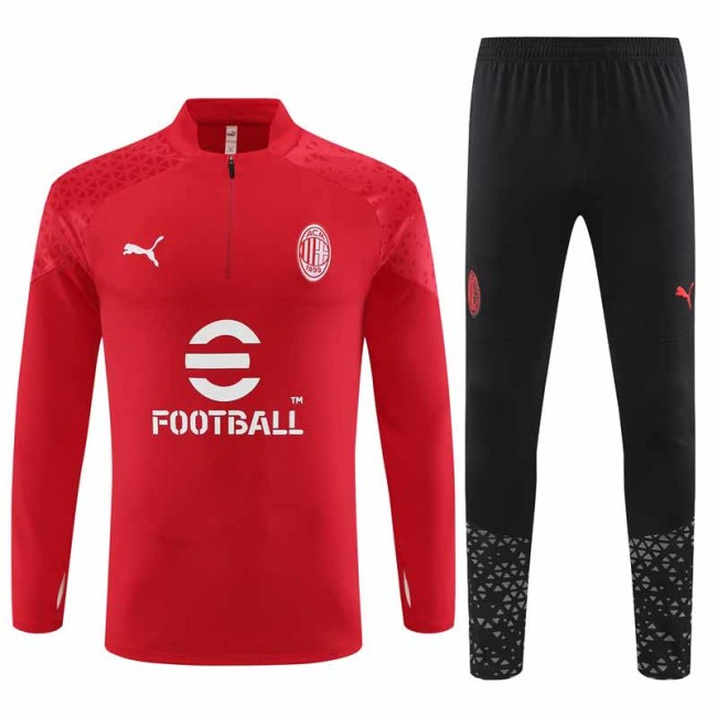Adult Kit  23-24 AC Milan Red Training set Football Kit Soccer Kit