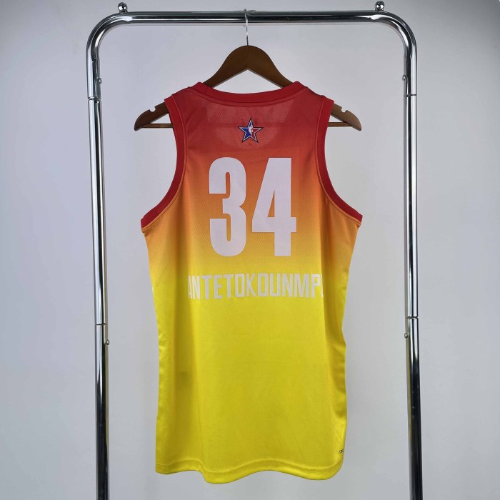 Heat Transfer 2023  All Star Giannis Antetokounmpo Yellow Jersey