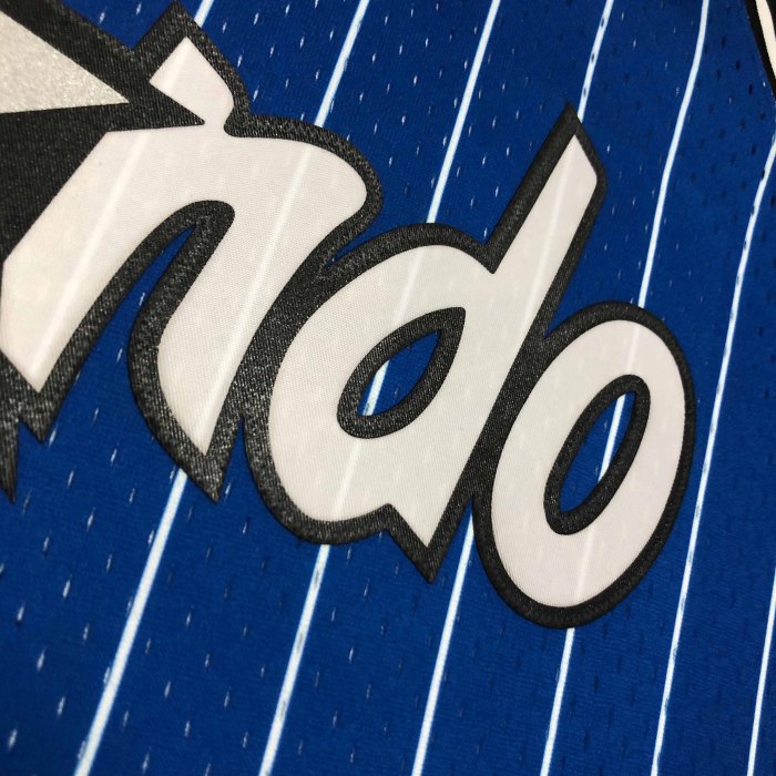 Heat Transfer Orlando Magic Shaquille O'Neal Mitchell & Ness 1994-95 Blue Hardwood Classics Swingman Jerse