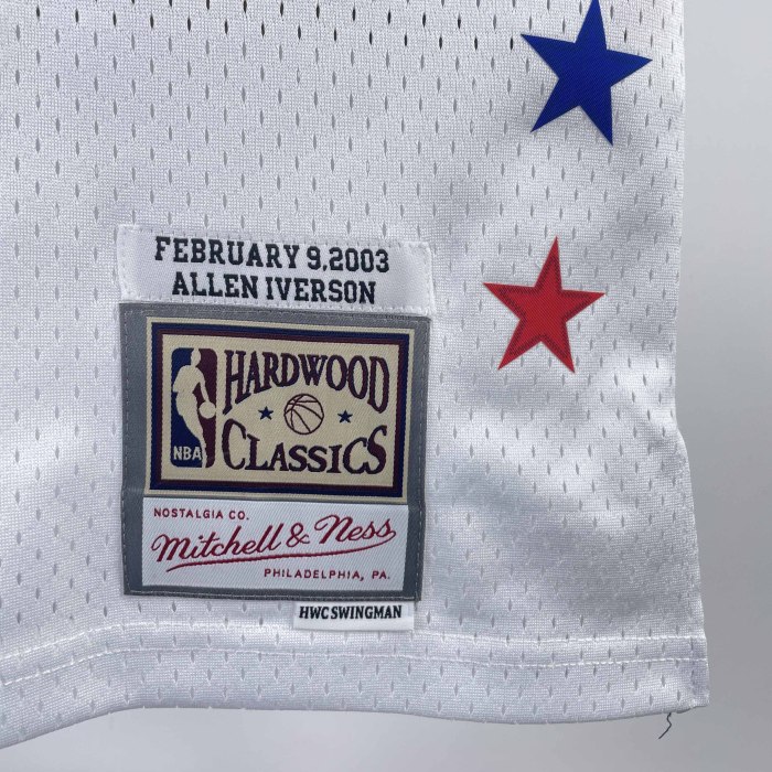 Heat Transfer 2003 All Star AllenEzailIverson Retro White Jersey