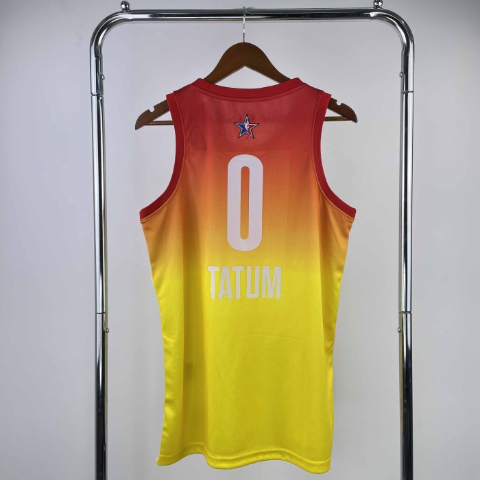 Heat Transfer 2023  All Star Jayson Tatum Yellow Jersey