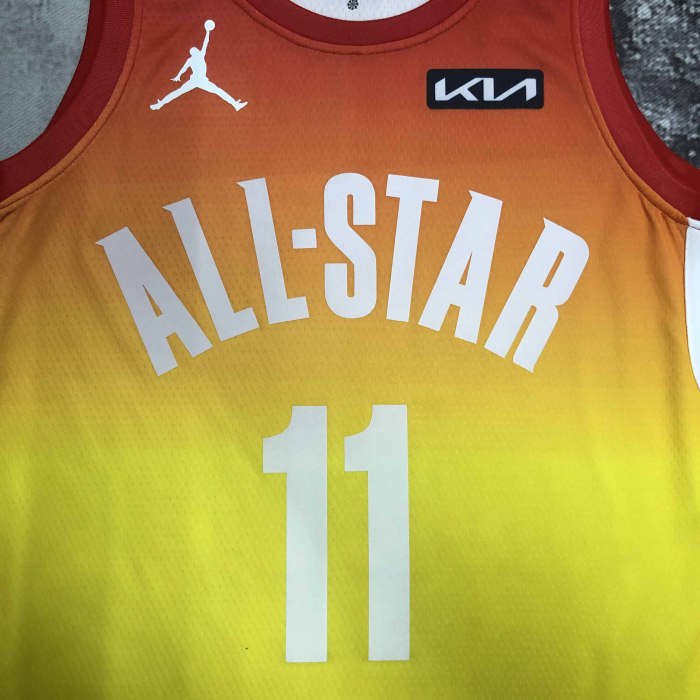 Heat Transfer 2023  All Star DeMar DeRozan Yellow Jersey