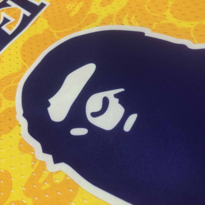 Heat Transfer NBA Los Angeles Lakers BAPE×M&N Hardwood Classics Swingman Jersey