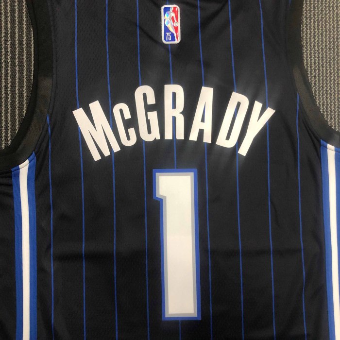 Heat Transfer Orlando Magic Tracy McGrady 75th Anniversary Black Jersey