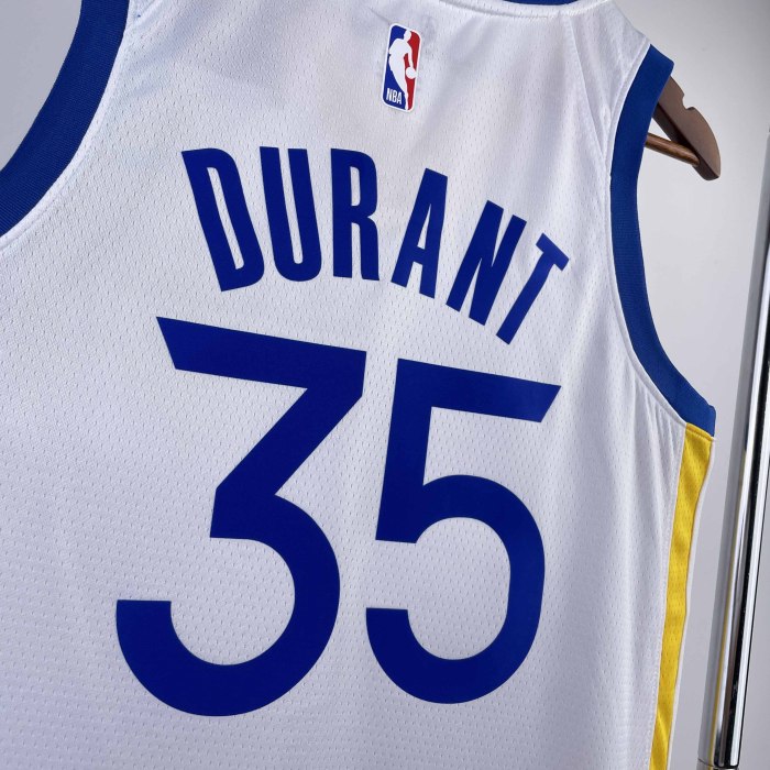 Heat Transfer 2023 Golden State Warriors Kevin Durant White Jersey