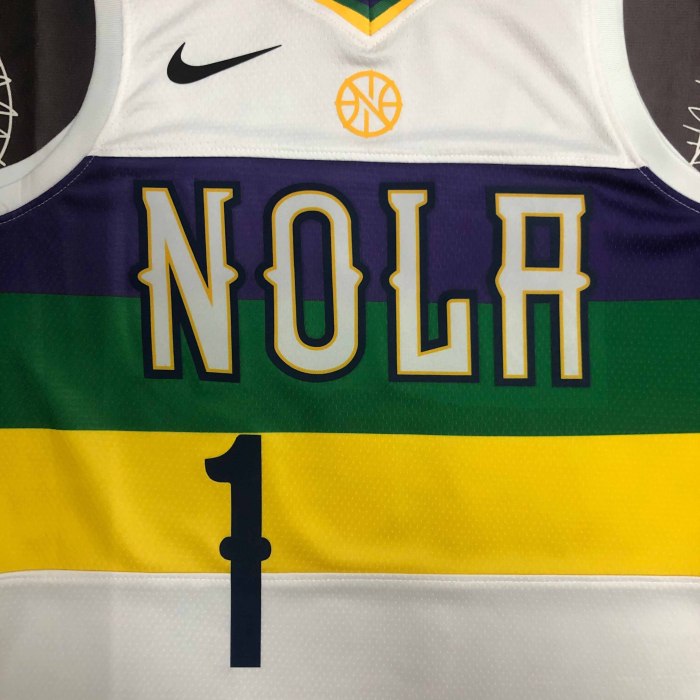 Heat Transfer 2018 New Orleans Pelicans Zion Williamson City edition White Jersey