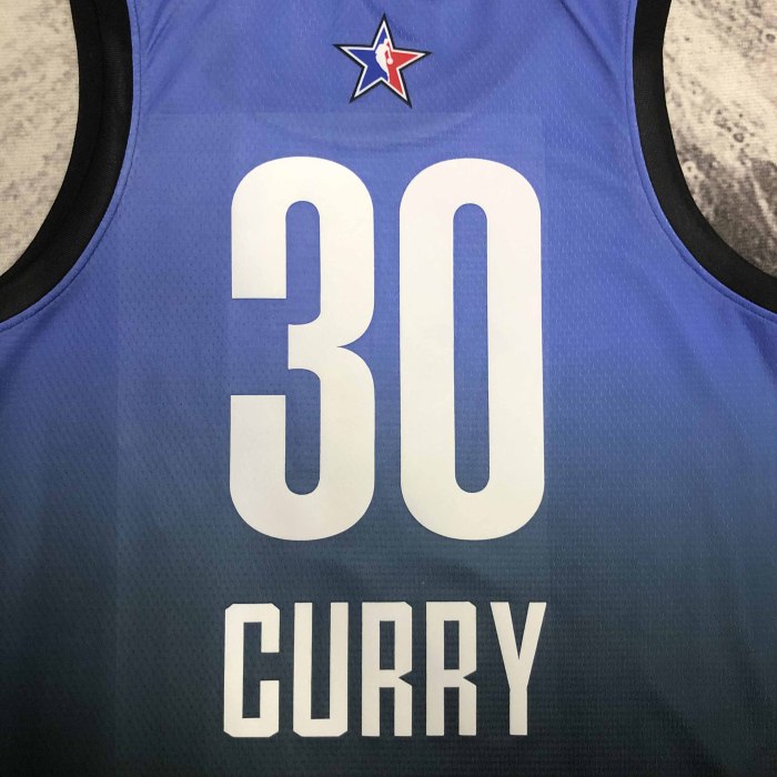 Heat Transfer 2023  All Star Stephen Curry Blue Jersey
