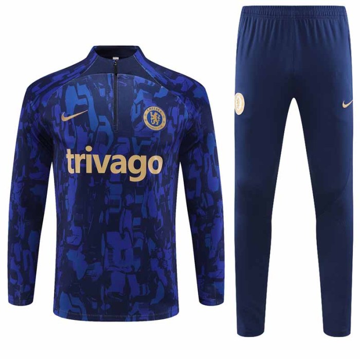 Adult Kit  23-24 Chelsea  Blue Training set Football Kit Soccer Kit