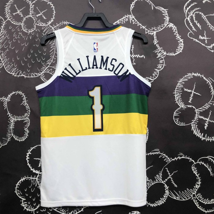 Heat Transfer 2018 New Orleans Pelicans Zion Williamson City edition White Jersey