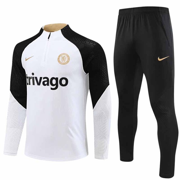 Adult Kit  23-24 Chelsea White Player Version Training set Football Kit Soccer Kit